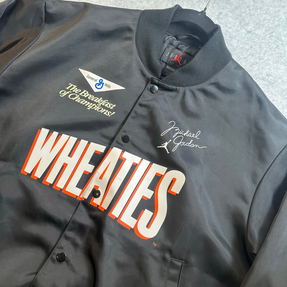 Jordan Michael Jordan Wheaties Bomber Jacket Black DV7578-010 Mens Large